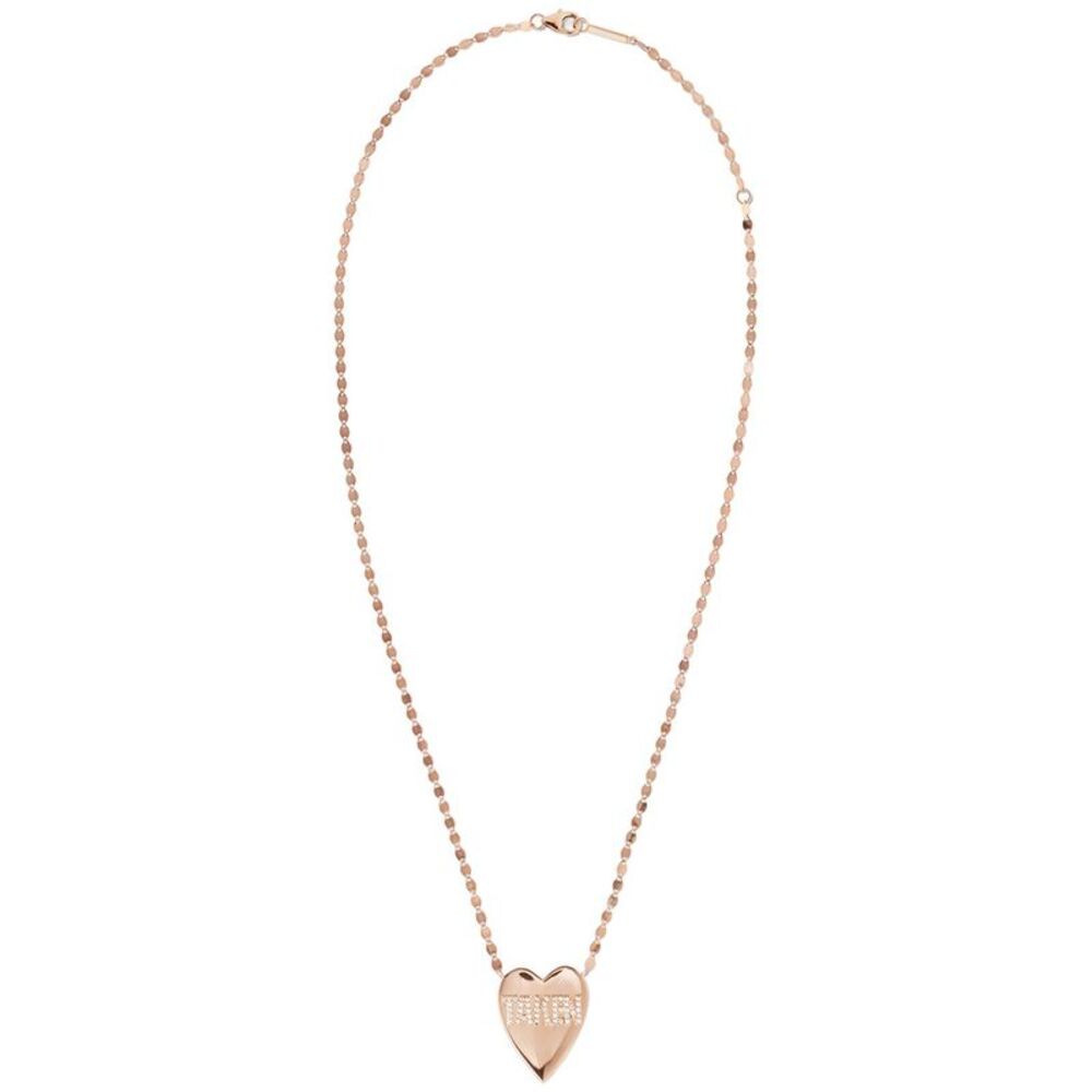 Lana 14K Rose Gold 0.14 Ct. Tw. Diamond Taken Heart Necklace
